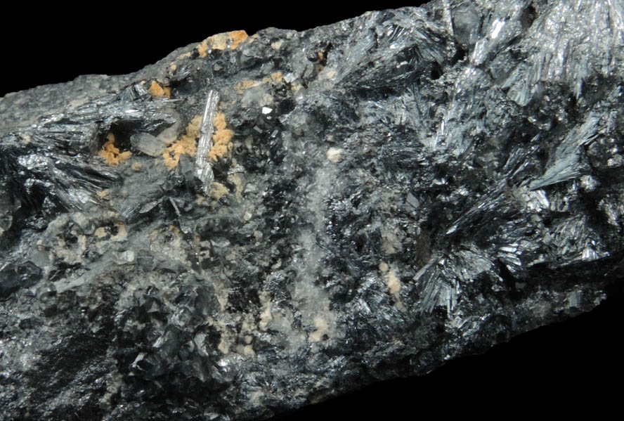Andorite, Stibnite, Jamesonite, Quartz from Baia Sprie, Maramures, Romania (Type Locality for Andorite)