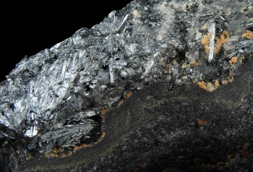Andorite, Stibnite, Jamesonite, Quartz from Baia Sprie, Maramures, Romania (Type Locality for Andorite)