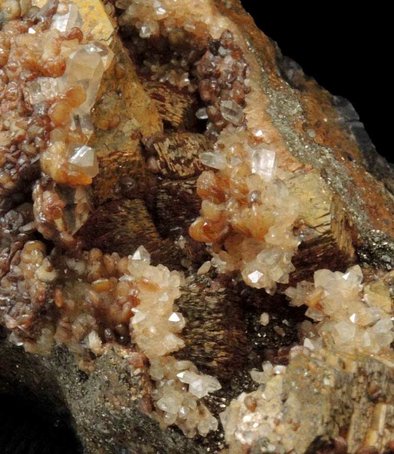 Pyrrhotite, Quartz, Calcite, Sphalerite from Herja Mine, Baia Mare, Maramures, Romania