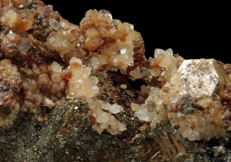 Pyrrhotite, Quartz, Calcite, Sphalerite from Herja Mine, Baia Mare, Maramures, Romania