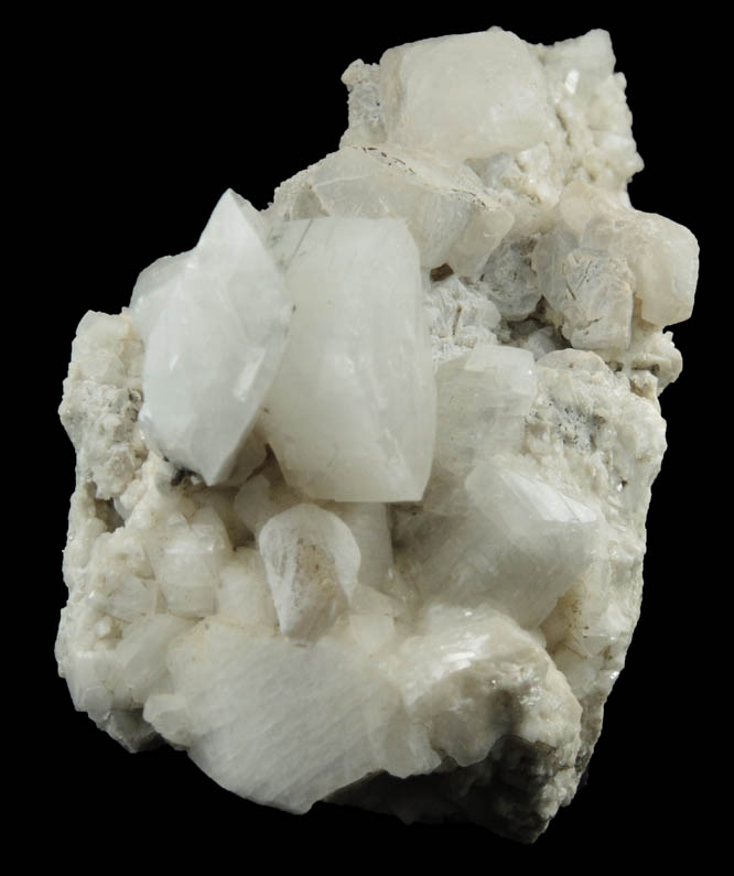 Adularia on Pericline and Calcite from Teufelsmühle, Habachtal, Salzburg, Austria