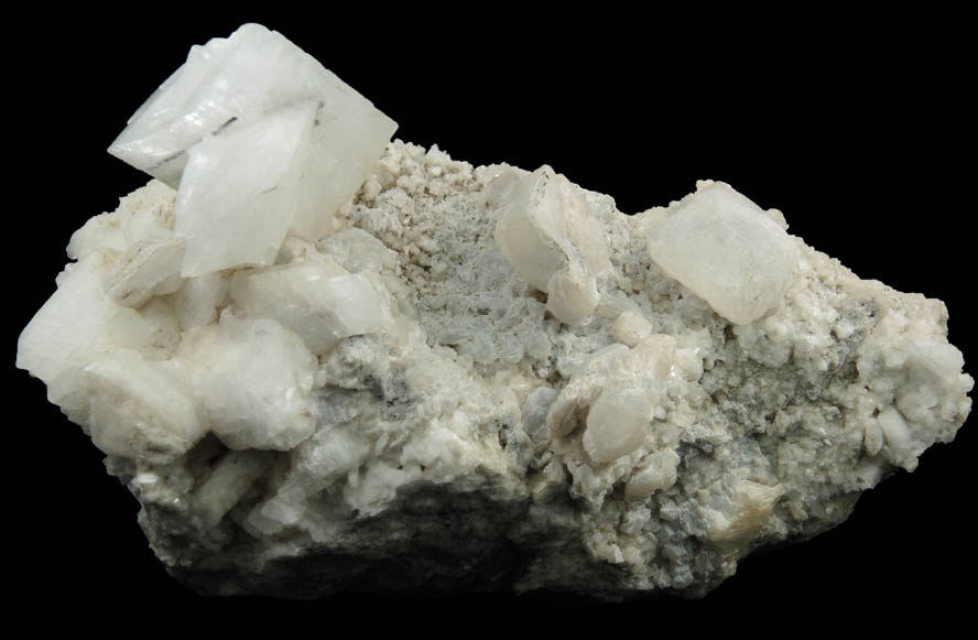 Adularia on Pericline and Calcite from Teufelsmhle, Habachtal, Salzburg, Austria