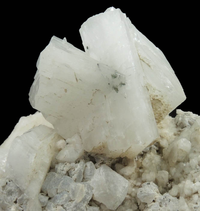 Adularia on Pericline and Calcite from Teufelsmhle, Habachtal, Salzburg, Austria