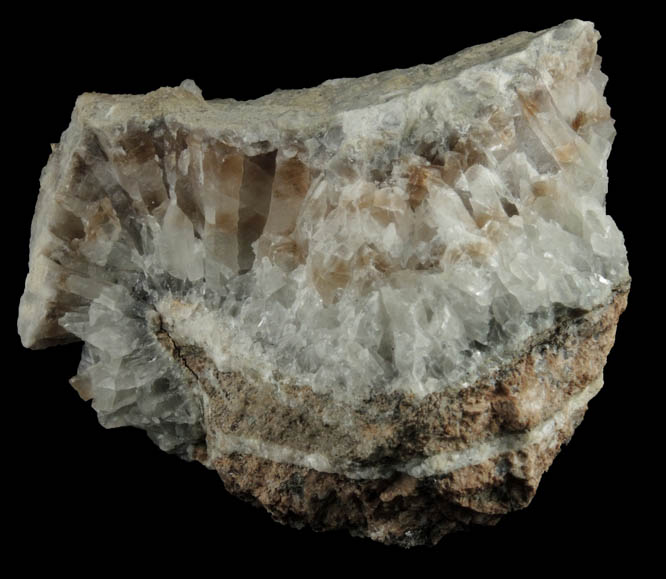 Harmotome with Calcite from Bellsgrove Mine, Strontian, Loch Sunart, Highland (formerly Argyll), Scotland