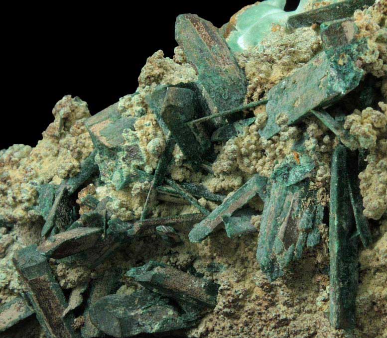 Malachite pseudomorphs after Azurite from Bisbee, Warren District, Cochise County, Arizona