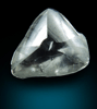 Diamond (2.93 carat pale-gray macle, twinned crystal with radial inclusions) from Northern Cape Province, South Africa