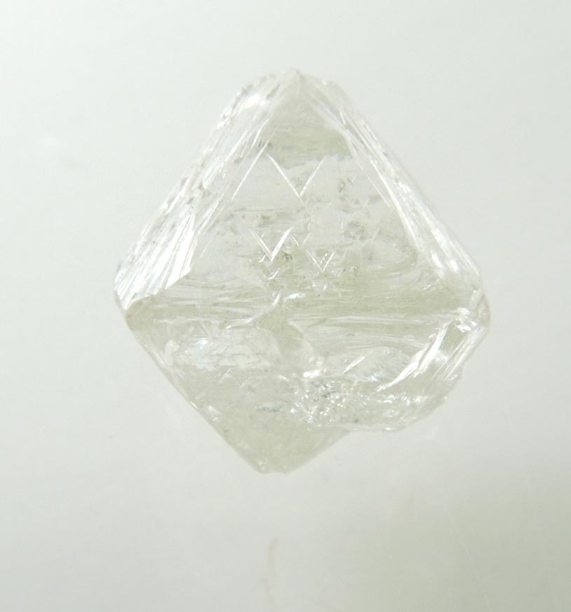 Diamond (2.56 carat cuttable gem-grade pale-gray octahedral uncut diamond) from Northern Cape Province, South Africa