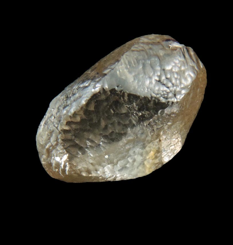 Diamond (1.87 carat cuttable pale-brown elongated diamond) from Northern Cape Province, South Africa