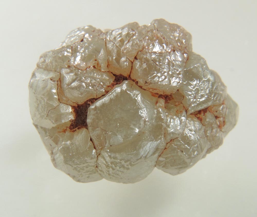 Diamond (12.69 carat cluster of yellow-gray cubic crystals) from Mbuji-Mayi, 300 km east of Tshikapa, Democratic Republic of the Congo