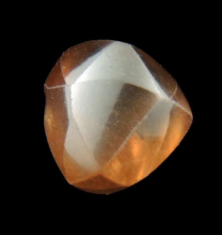 Diamond (0.94 carat fancy orange-brown distorted dodecahedral rough diamond) from Northern Cape Province, South Africa