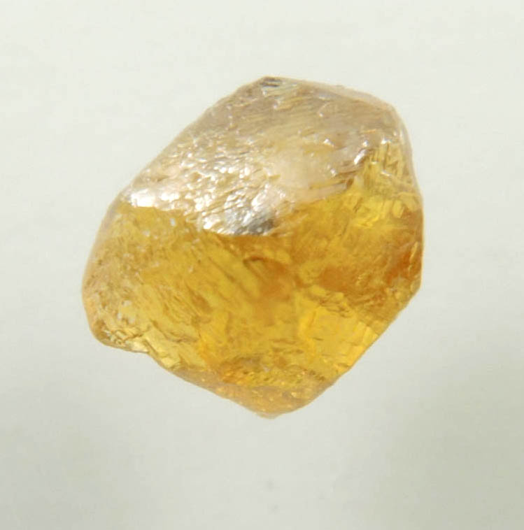 Diamond (0.66 carat fancy-yellow asymmetric dodecahedral uncut rough diamond) from Northern Cape Province, South Africa