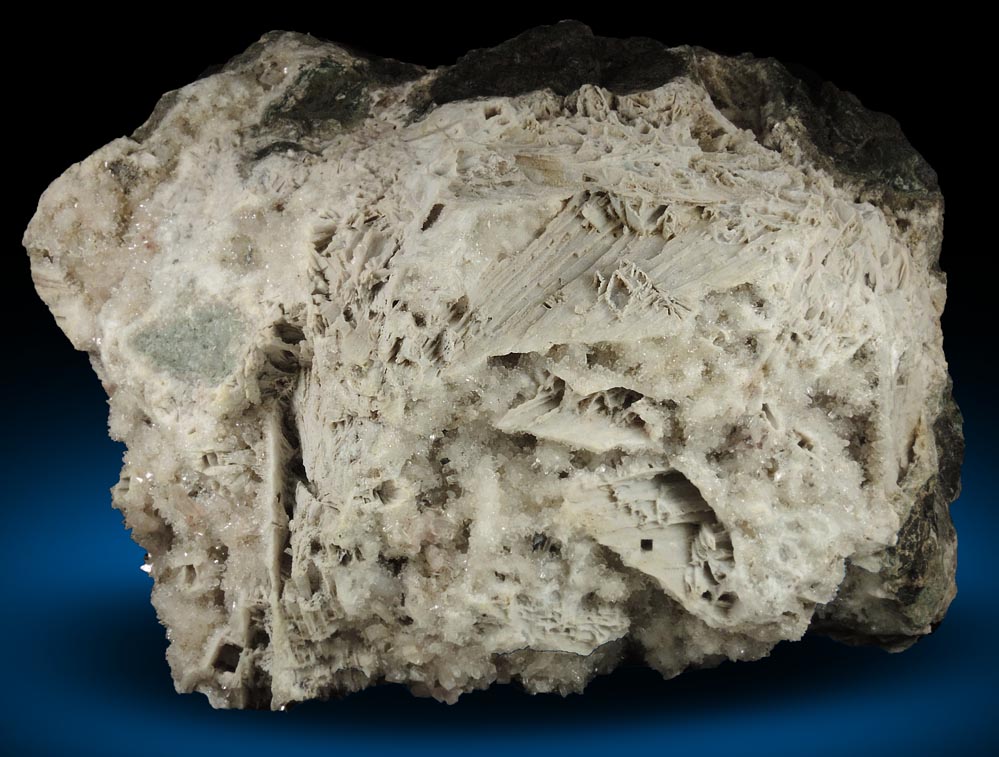 Quartz pseudomorphs after Anhydrite with Quartz and Heulandite from Prospect Park Quarry, Prospect Park, Passaic County, New Jersey