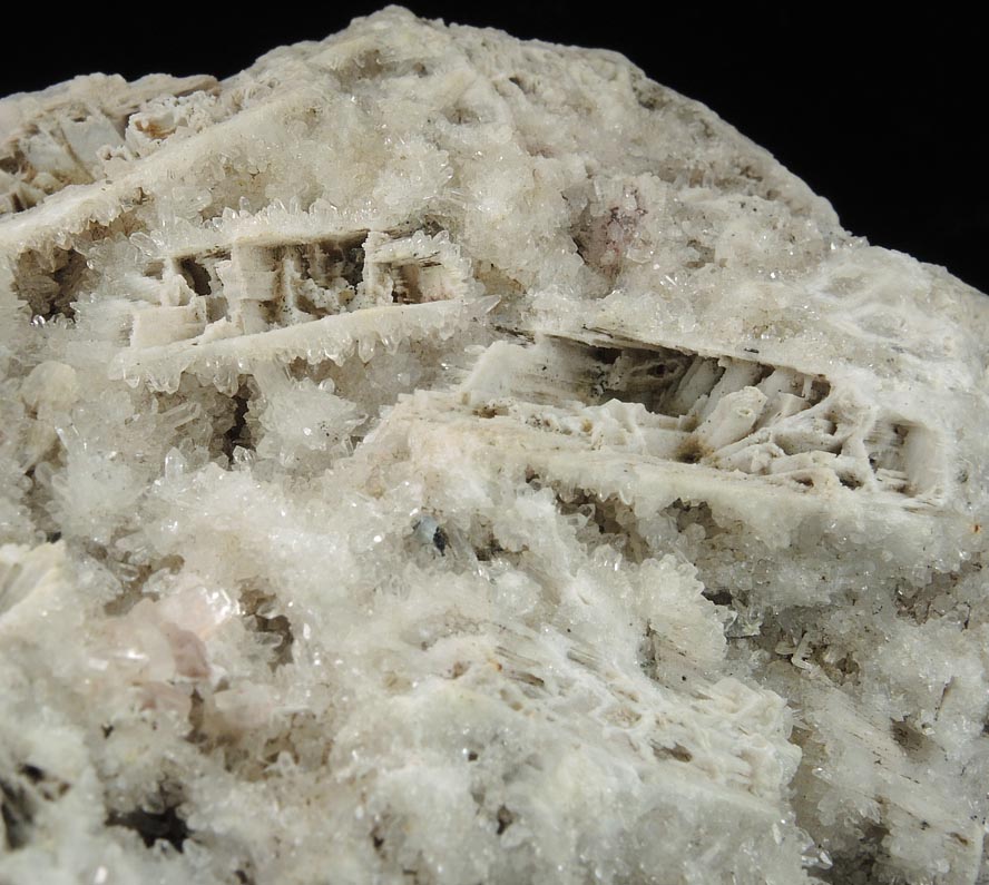 Quartz pseudomorphs after Anhydrite with Quartz and Heulandite from Prospect Park Quarry, Prospect Park, Passaic County, New Jersey