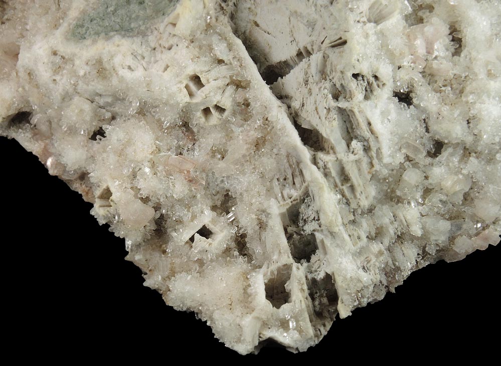 Quartz pseudomorphs after Anhydrite with Quartz and Heulandite from Prospect Park Quarry, Prospect Park, Passaic County, New Jersey