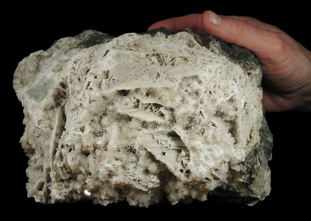 Quartz pseudomorphs after Anhydrite with Quartz and Heulandite from Prospect Park Quarry, Prospect Park, Passaic County, New Jersey