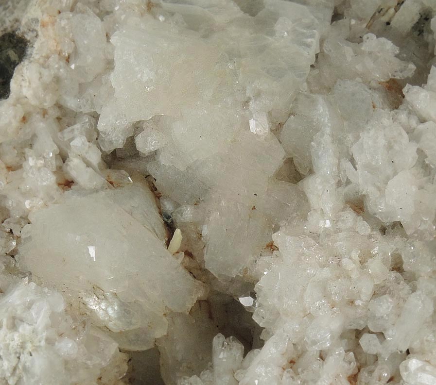 Heulandite, Calcite, Quartz, Prehnite from Prospect Park Quarry, Prospect Park, Passaic County, New Jersey