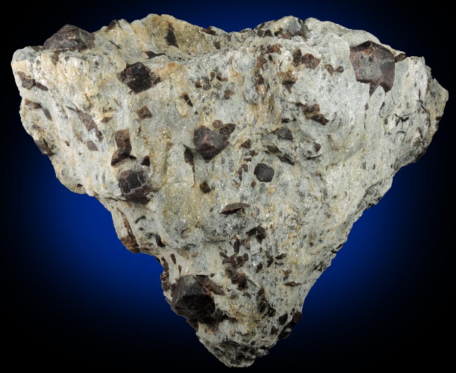 Almandine Garnet with Staurolite from Green's Farm, 750 m. ESE of Roxbury Falls, Roxbury, New Haven County, Connecticut