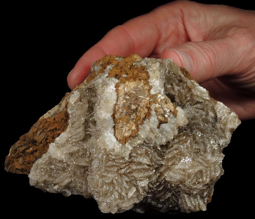 Calcite with Quartz overgrowth from Steeden, Limburg, Hessen, Germany