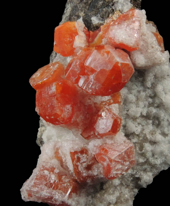 Vanadinite and Calcite from Old Yuma Mine, west of Tucson, Pima County, Arizona