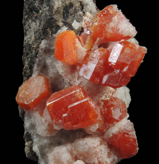 Vanadinite and Calcite from Old Yuma Mine, west of Tucson, Pima County, Arizona