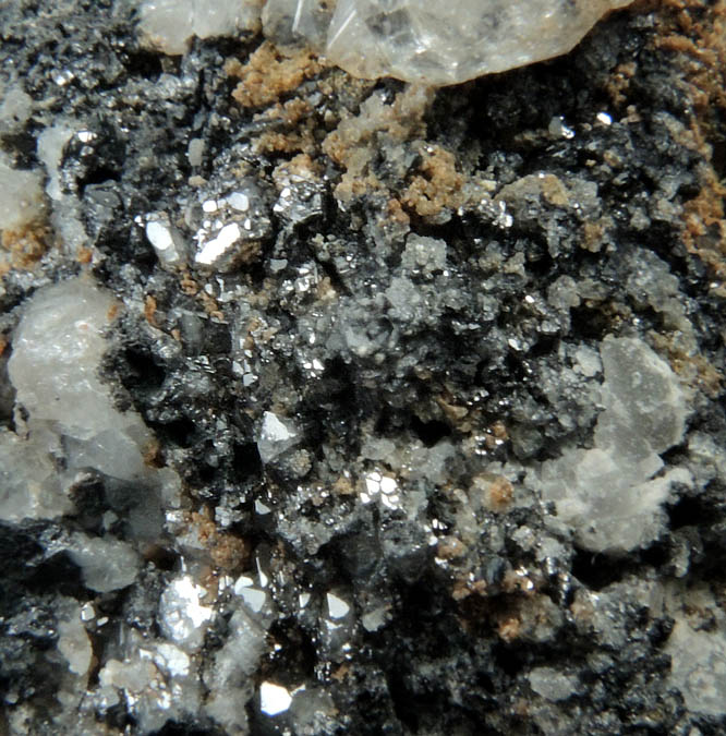 Cerussite on Galena from Tsumeb Mine, Otavi-Bergland District, Oshikoto, Namibia