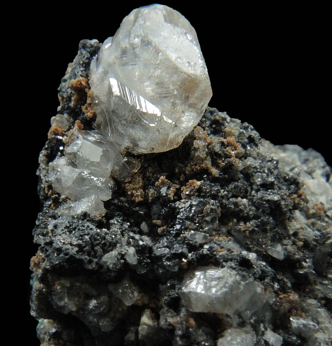 Cerussite on Galena from Tsumeb Mine, Otavi-Bergland District, Oshikoto, Namibia