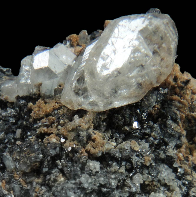 Cerussite on Galena from Tsumeb Mine, Otavi-Bergland District, Oshikoto, Namibia