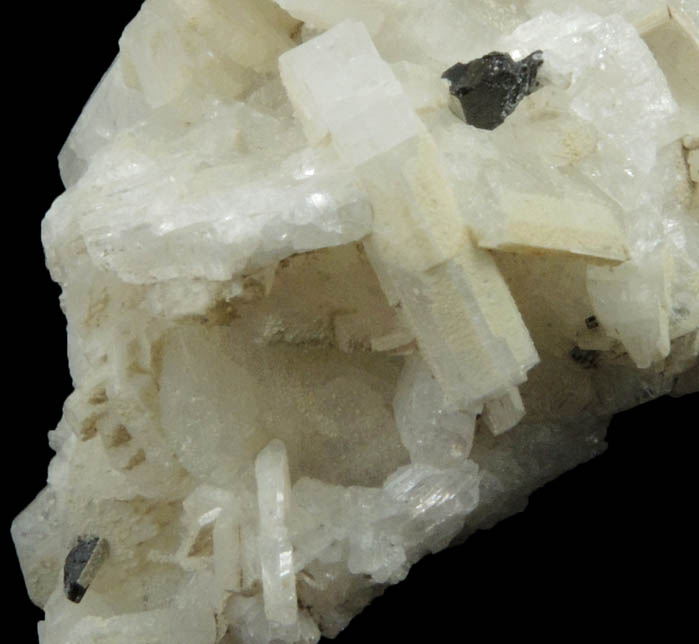 Albite var. Cleavelandite with Columbite-(Fe) from Emmons Quarry, southeastern slope of Uncle Tom Mountain,  Greenwood, Oxford County, Maine