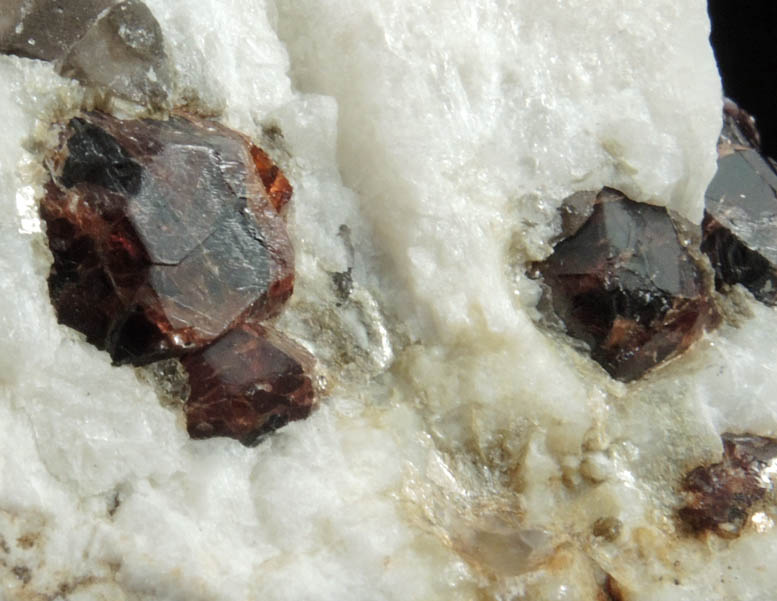 Almandine Garnet in Albite with Hyalite Opal from Bennett Quarry, Buckfield, Oxford County, Maine