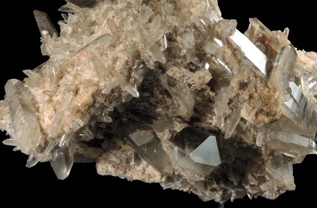 Quartz var. Smoky Quartz and Albite on Microcline from North Moat Mountain, Bartlett, Carroll County, New Hampshire