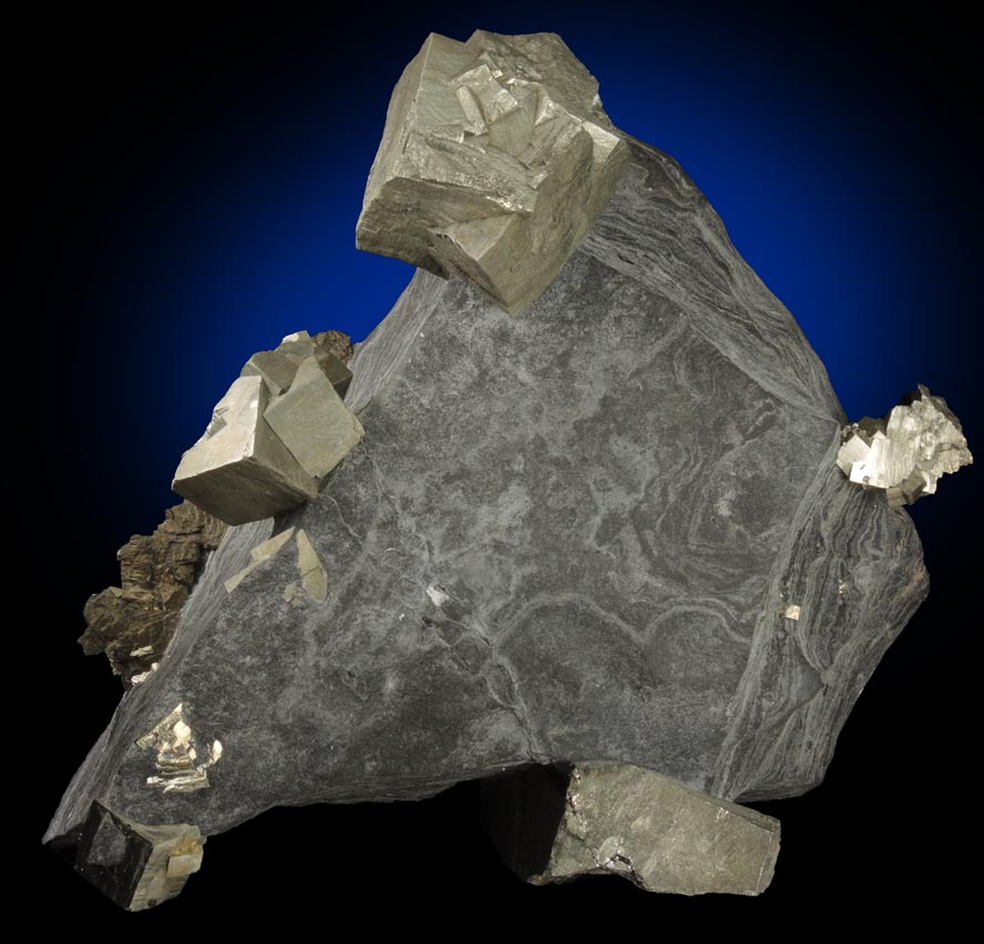 Pyrite from Route 81 roadcut, south of Syracuse, Onondaga County, New York