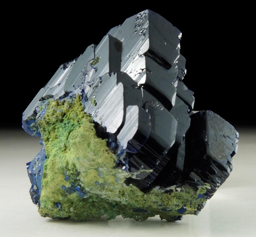 Azurite with minor Duftite from Tsumeb Mine, Otavi-Bergland District, Oshikoto, Namibia (Type Locality for Duftite)