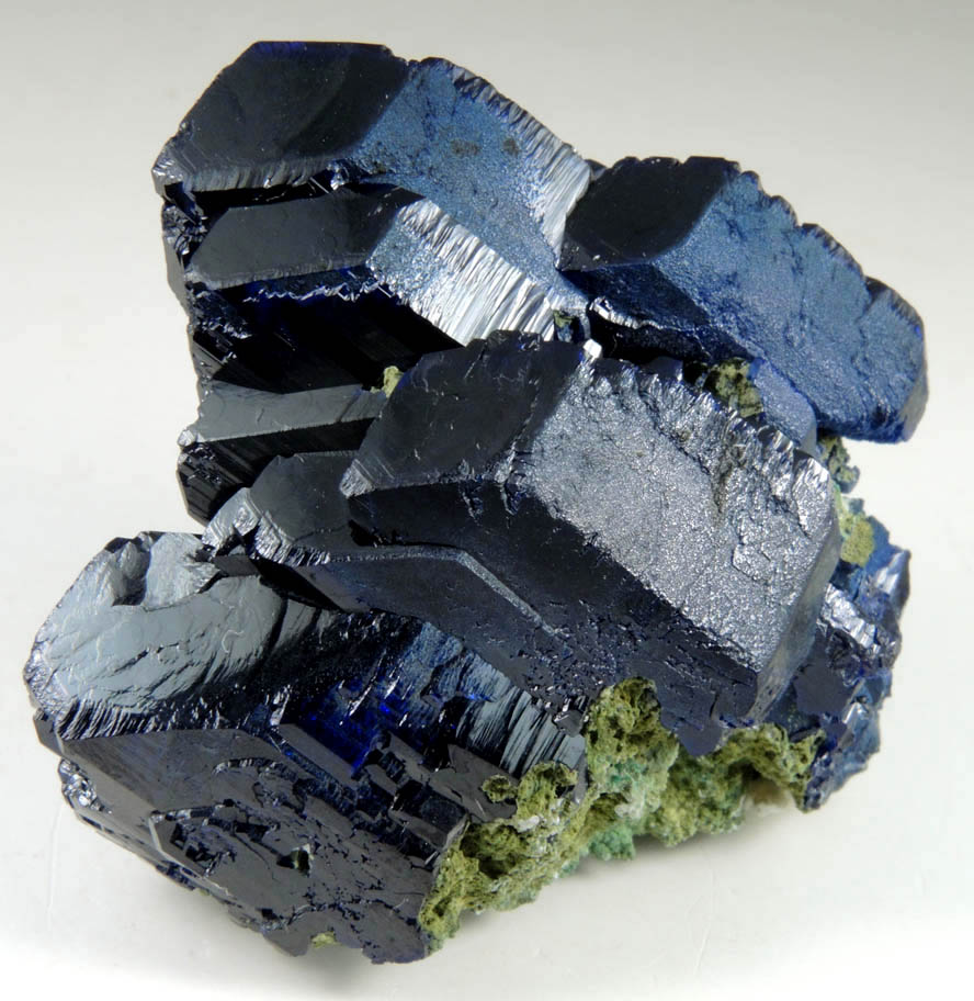 Azurite with minor Duftite from Tsumeb Mine, Otavi-Bergland District, Oshikoto, Namibia (Type Locality for Duftite)