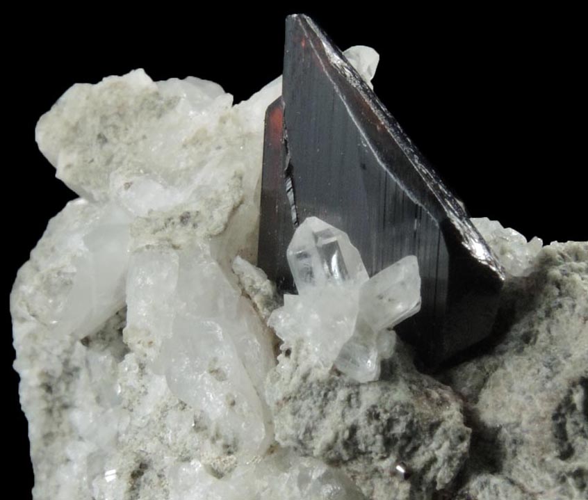 Brookite and Anatase on Quartz from Twll maen Grisial, Prenteg, Tremadog, Gwynedd, Wales (Type Locality for Brookite)