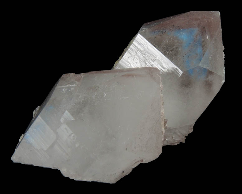 Quartz with Papagoite included phantom-growth zoning from Messina Mine, Shaft No. 5, Limpopo Province, South Africa