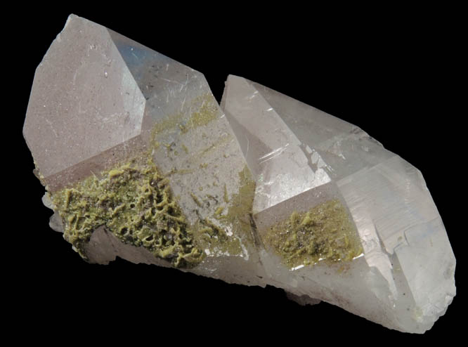 Quartz with Papagoite included phantom-growth zoning from Messina Mine, Shaft No. 5, Limpopo Province, South Africa