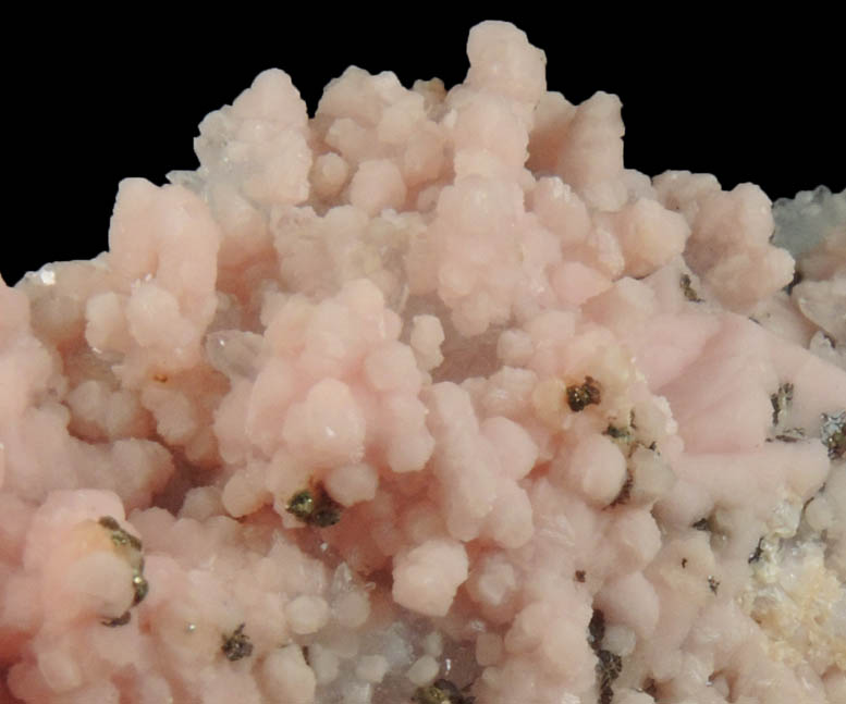 Rhodochrosite over Quartz and Pyrite from Emma Mine, Butte District, Summit Valley, Silver Bow County, Montana