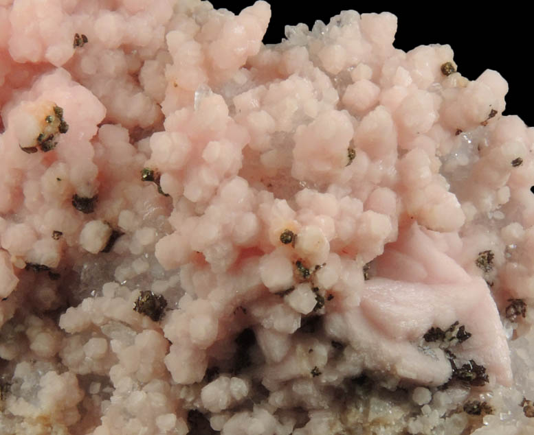 Rhodochrosite over Quartz and Pyrite from Emma Mine, Butte District, Summit Valley, Silver Bow County, Montana