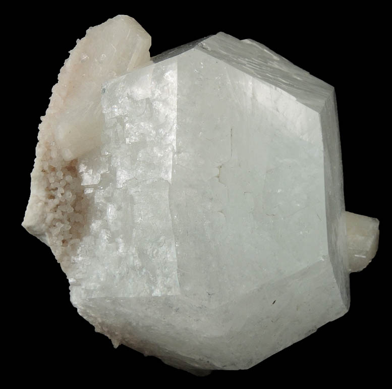 Apophyllite over Stilbite from Jalgaon, Maharashtra, India