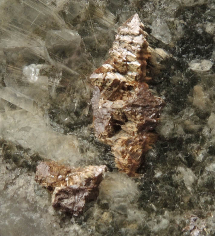 Quartz with Rutile inclusions and Rutile pseudomorphs after Anatase from Cuiab District, Gouveia, Minas Gerais, Brazil