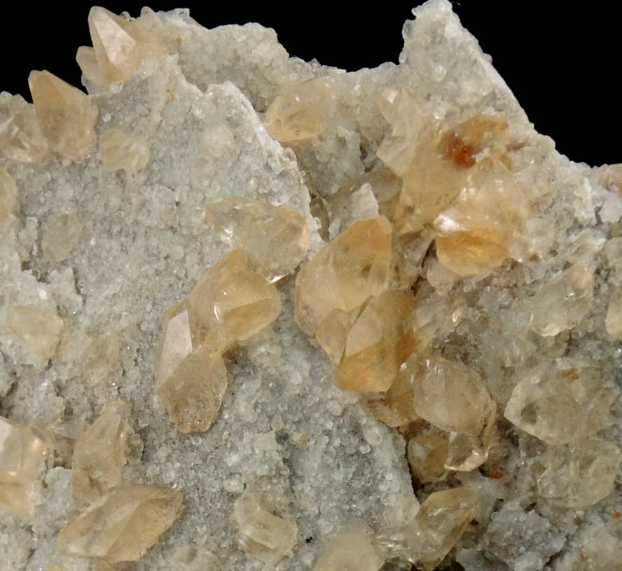 Calcite and Quartz on limestone plates from Elmwood Mine, Carthage, Smith County, Tennessee
