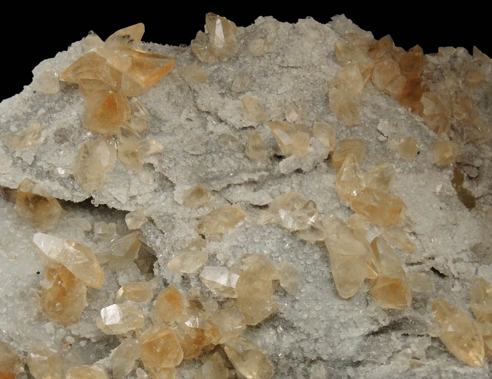 Calcite and Quartz on limestone plates from Elmwood Mine, Carthage, Smith County, Tennessee