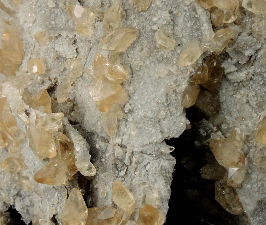 Calcite and Quartz on limestone plates from Elmwood Mine, Carthage, Smith County, Tennessee