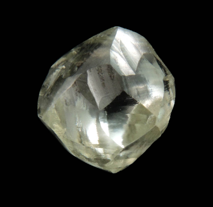 Diamond (1.52 carat yellow cuttable gem-grade complex rough diamond) from Sakha (Yakutia) Republic, Siberia, Russia