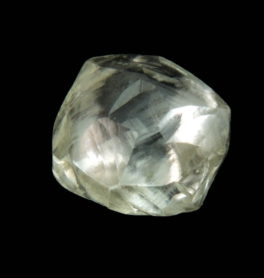 Diamond (1.52 carat yellow cuttable gem-grade complex rough diamond) from Sakha (Yakutia) Republic, Siberia, Russia