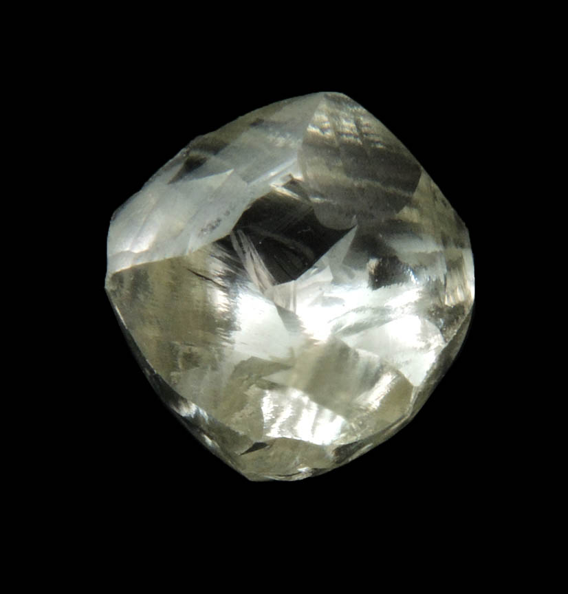 Diamond (1.52 carat yellow cuttable gem-grade complex rough diamond) from Sakha (Yakutia) Republic, Siberia, Russia