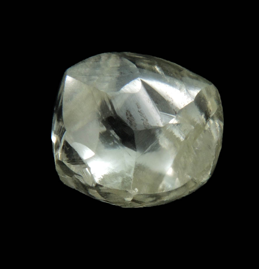 Diamond (1.52 carat yellow cuttable gem-grade complex rough diamond) from Sakha (Yakutia) Republic, Siberia, Russia