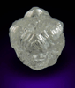 Diamond (1.81 carat pale-gray cubic uncut rough diamond) from Diavik Mine, East Island, Lac de Gras, Northwest Territories, Canada