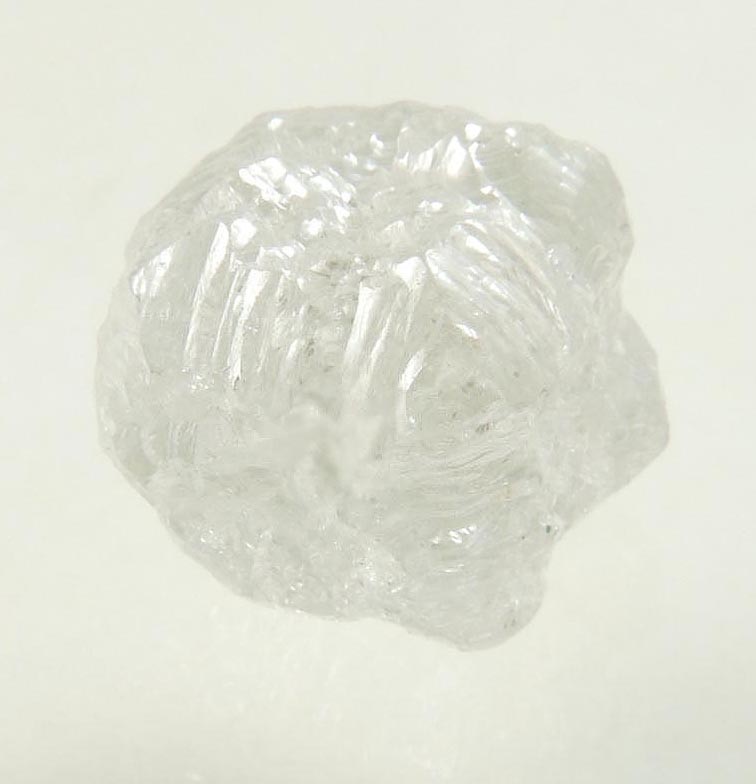 Diamond (1.81 carat pale-gray cubic uncut rough diamond) from Diavik Mine, East Island, Lac de Gras, Northwest Territories, Canada