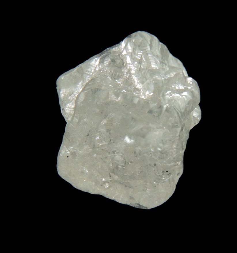 Diamond (2.61 carat pale-gray interpenetrant-twinned cubic rough diamonds) from Diavik Mine, East Island, Lac de Gras, Northwest Territories, Canada